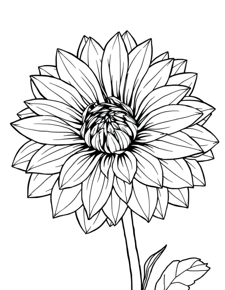 A detailed dahlia bloom showing its intricate petals