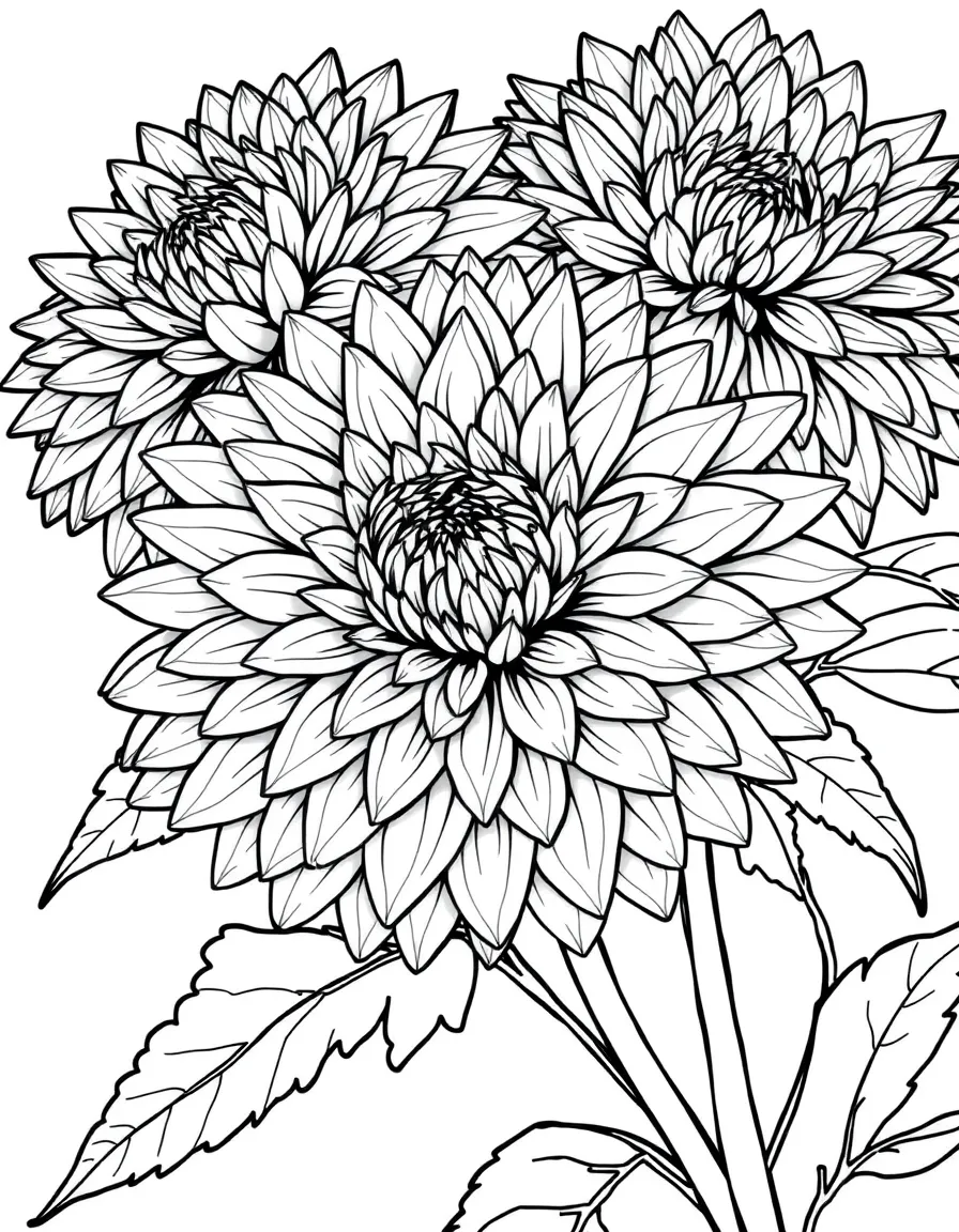 Chrysanthemums with their intricate layered petals