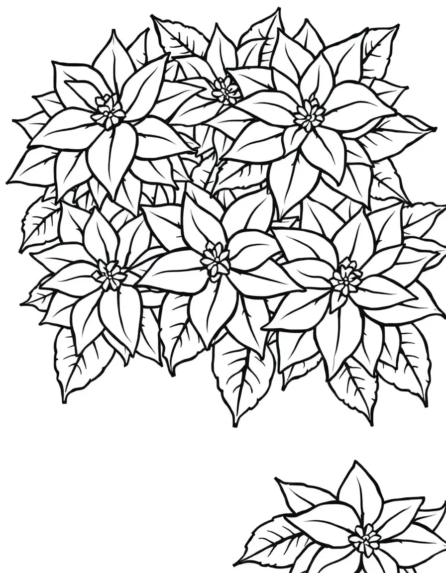 Poinsettias arranged in a holiday setting