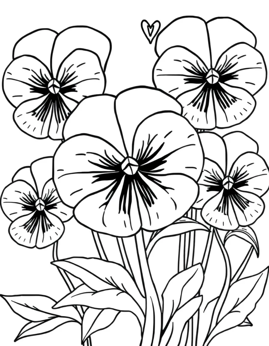 Pansies with their distinctive "face" patterns
