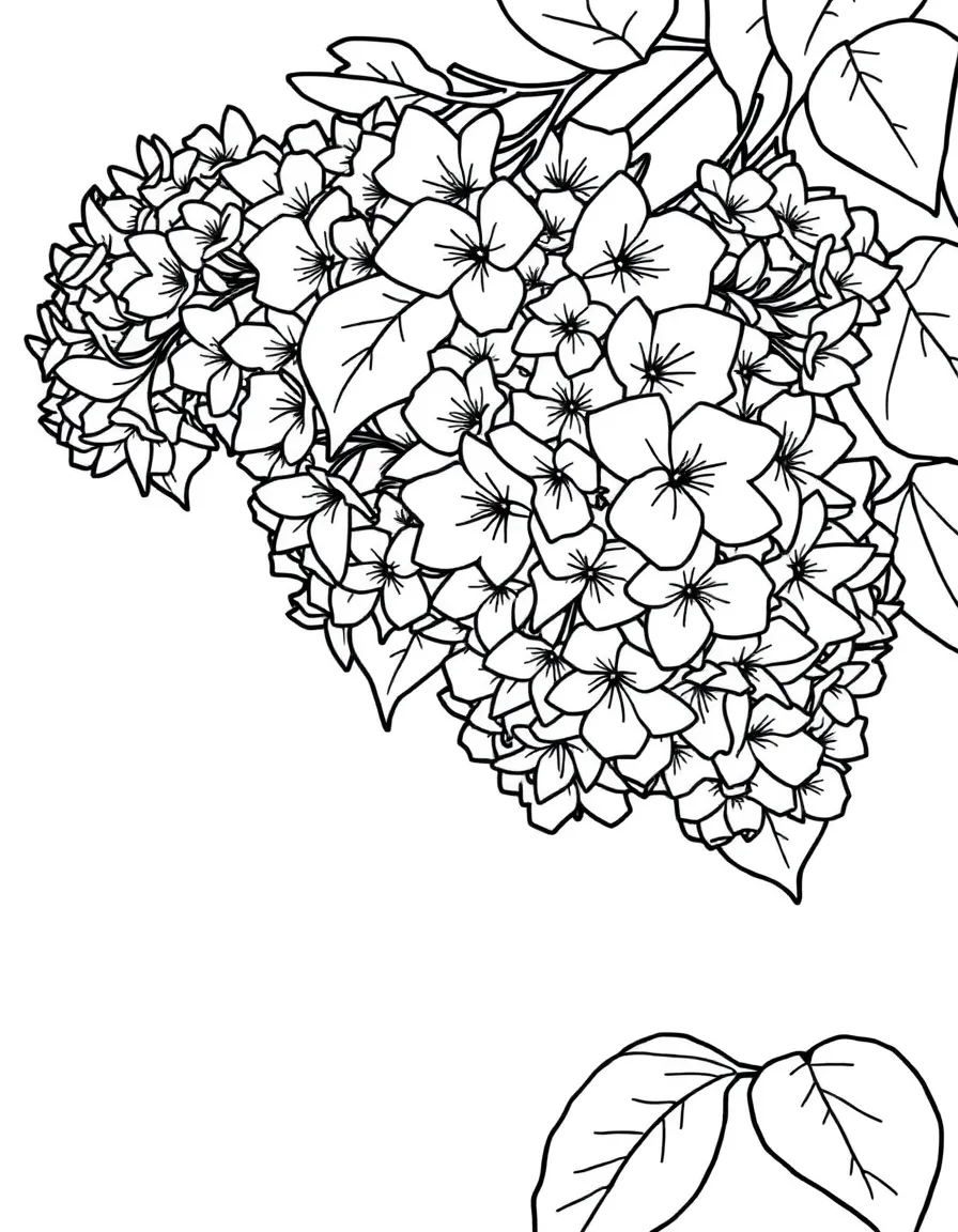 Lilacs clustering on their branches