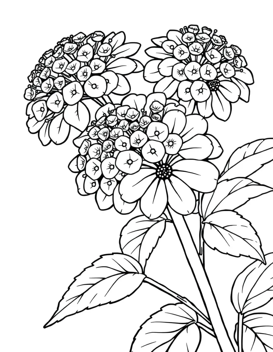 Lantana flowers with their tiny clustered blooms