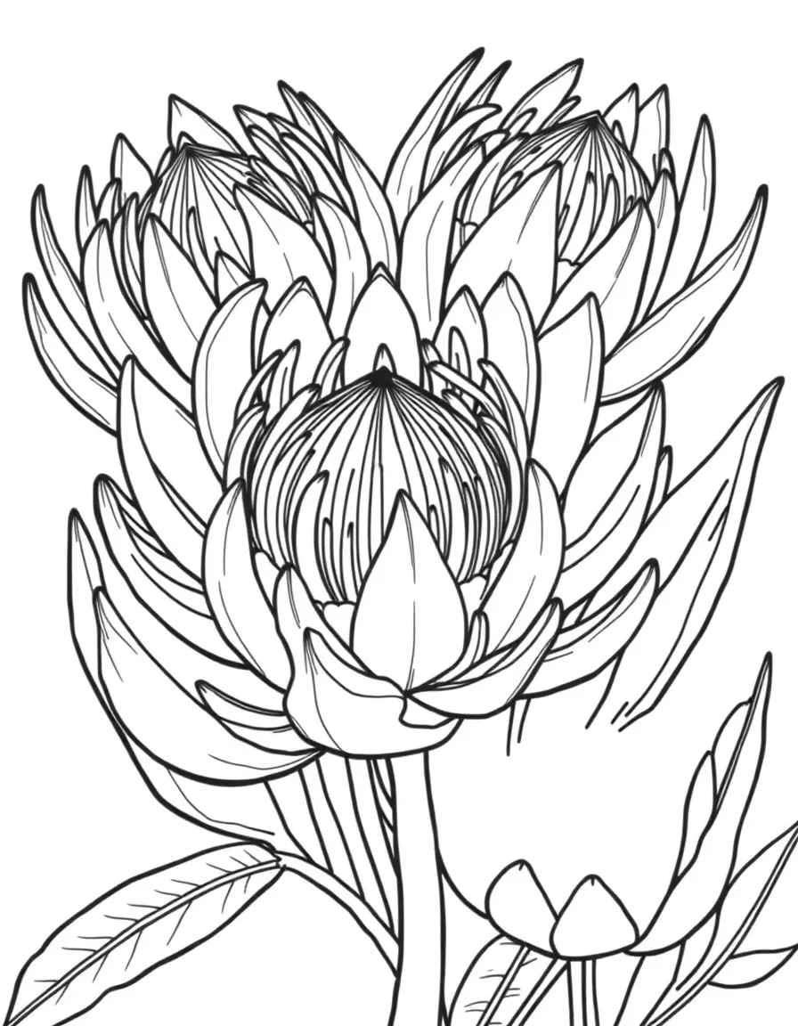 Exotic protea flowers with their unique shapes