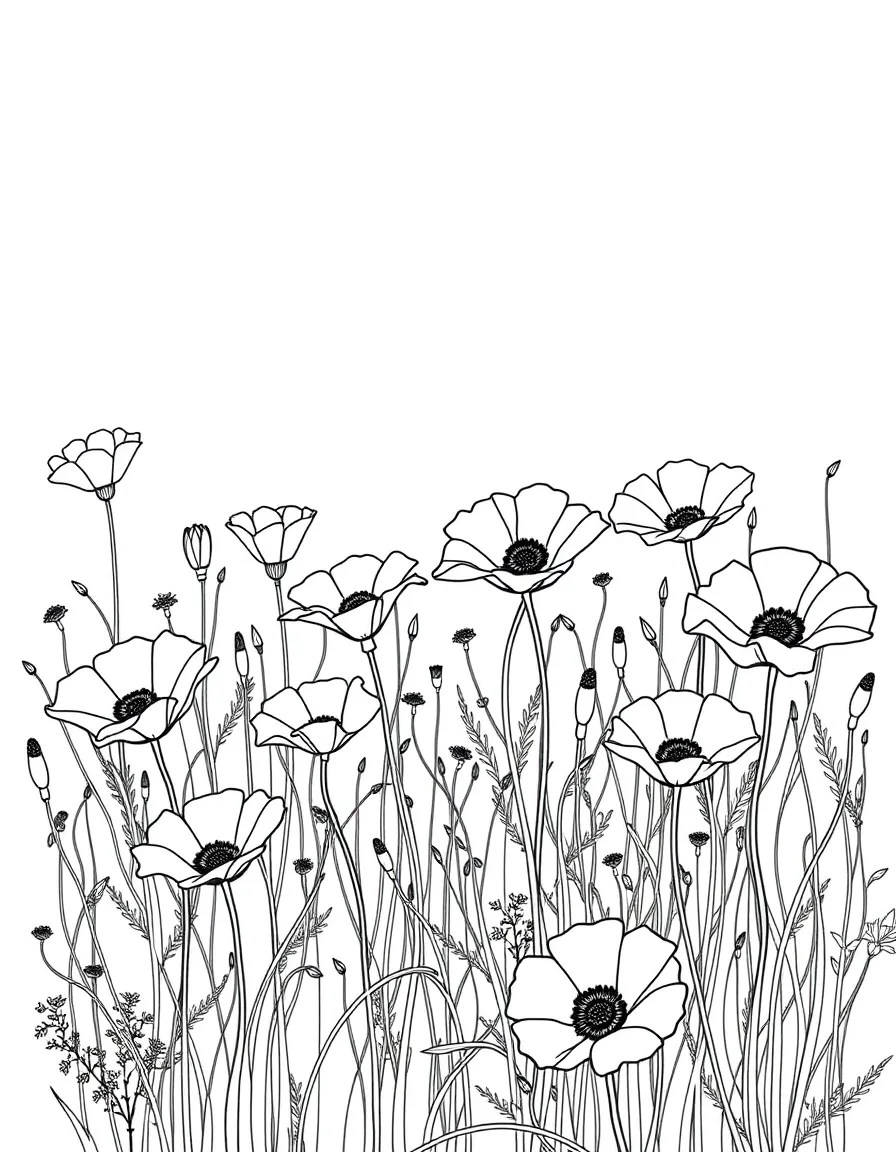 A meadow of California poppies