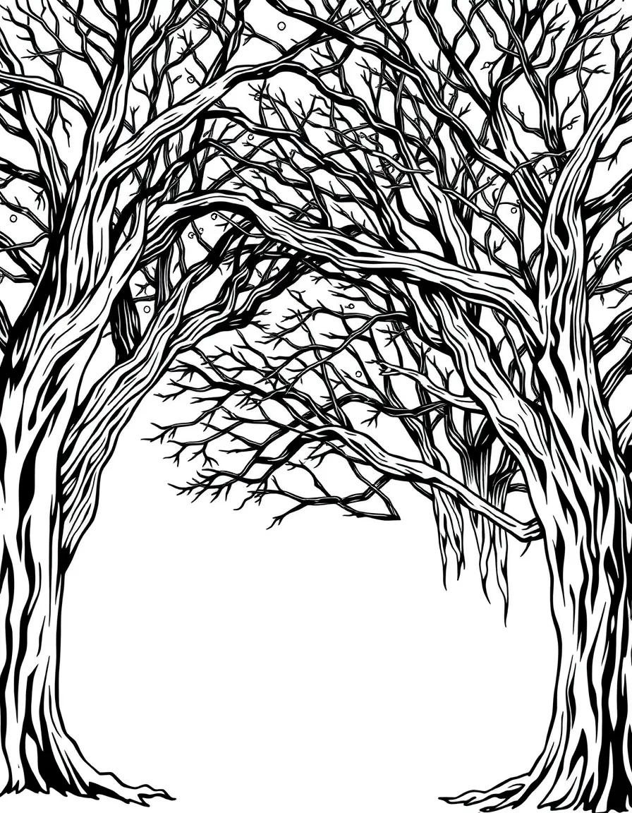 Tree branches forming a natural archway