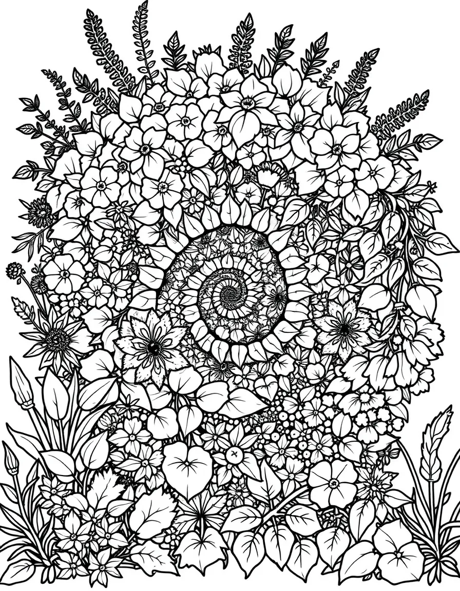A detailed herb spiral garden design