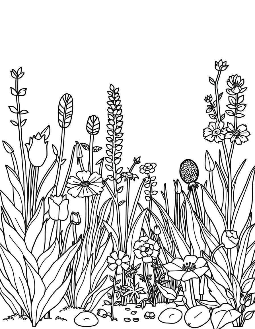 A sensory garden with plants for touch, smell, taste