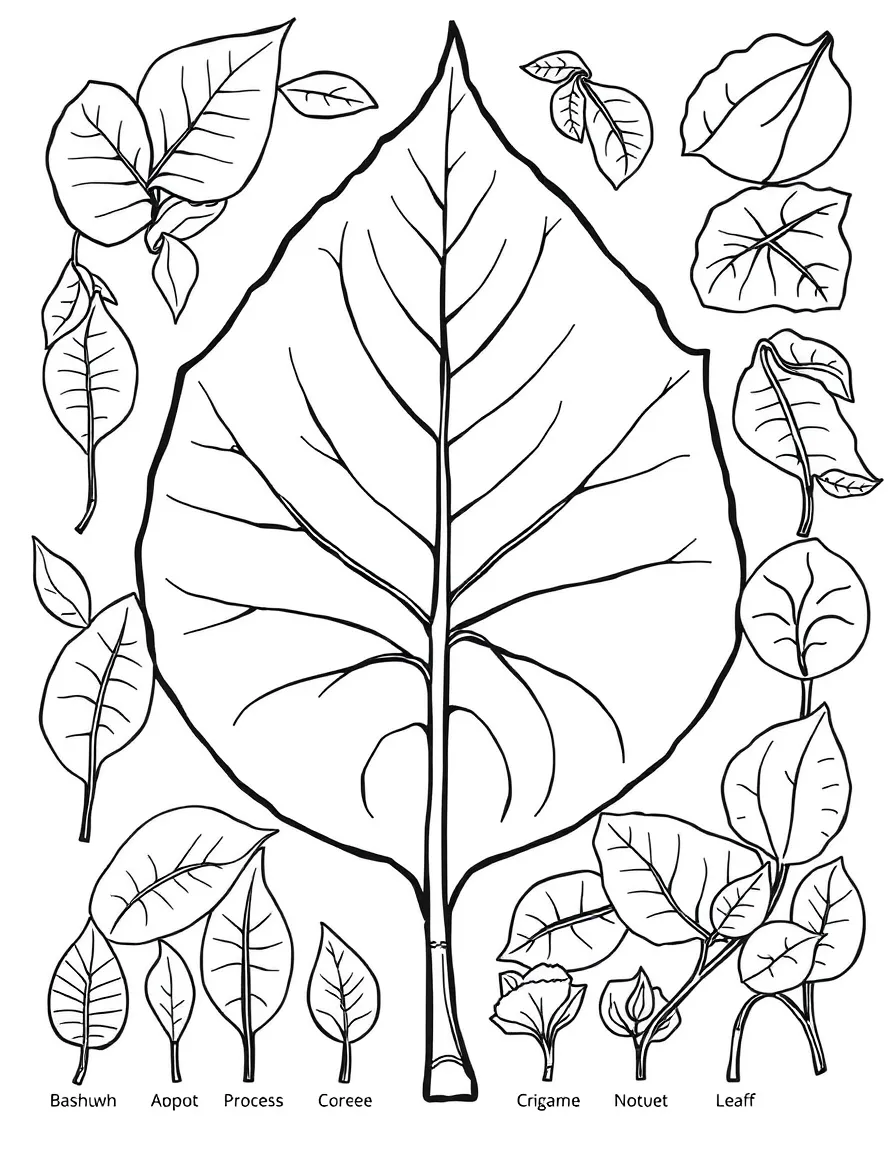 A detailed leaf identification chart