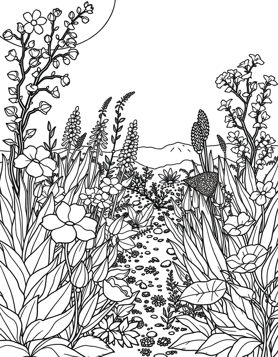 A biblical garden with plants mentioned in scripture