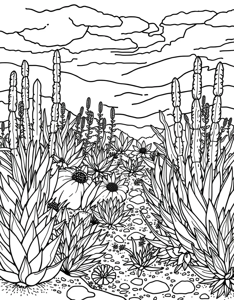 A xeriscape design for drought-resistant gardening