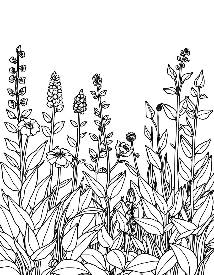 A tea garden with plants used to make different teas