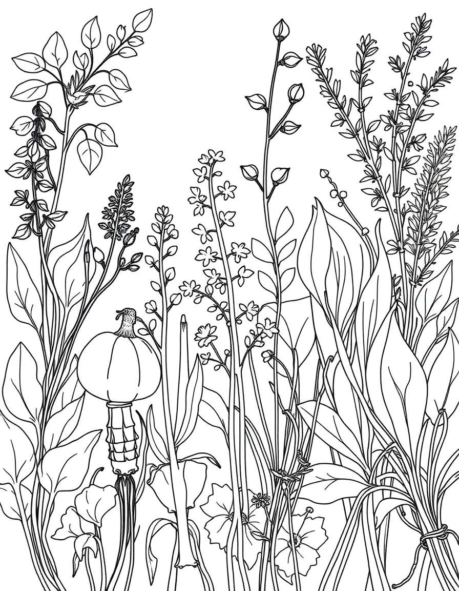 Culinary herbs arranged by cuisine type