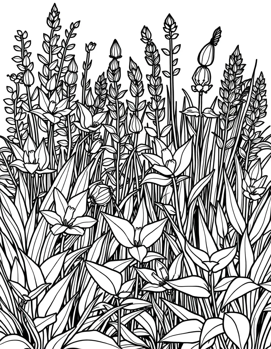 A garden made entirely of plants with silver foliage