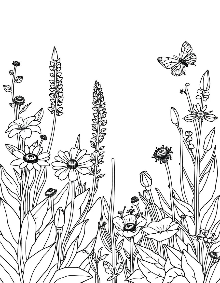 A garden design showing plants for beneficial insects