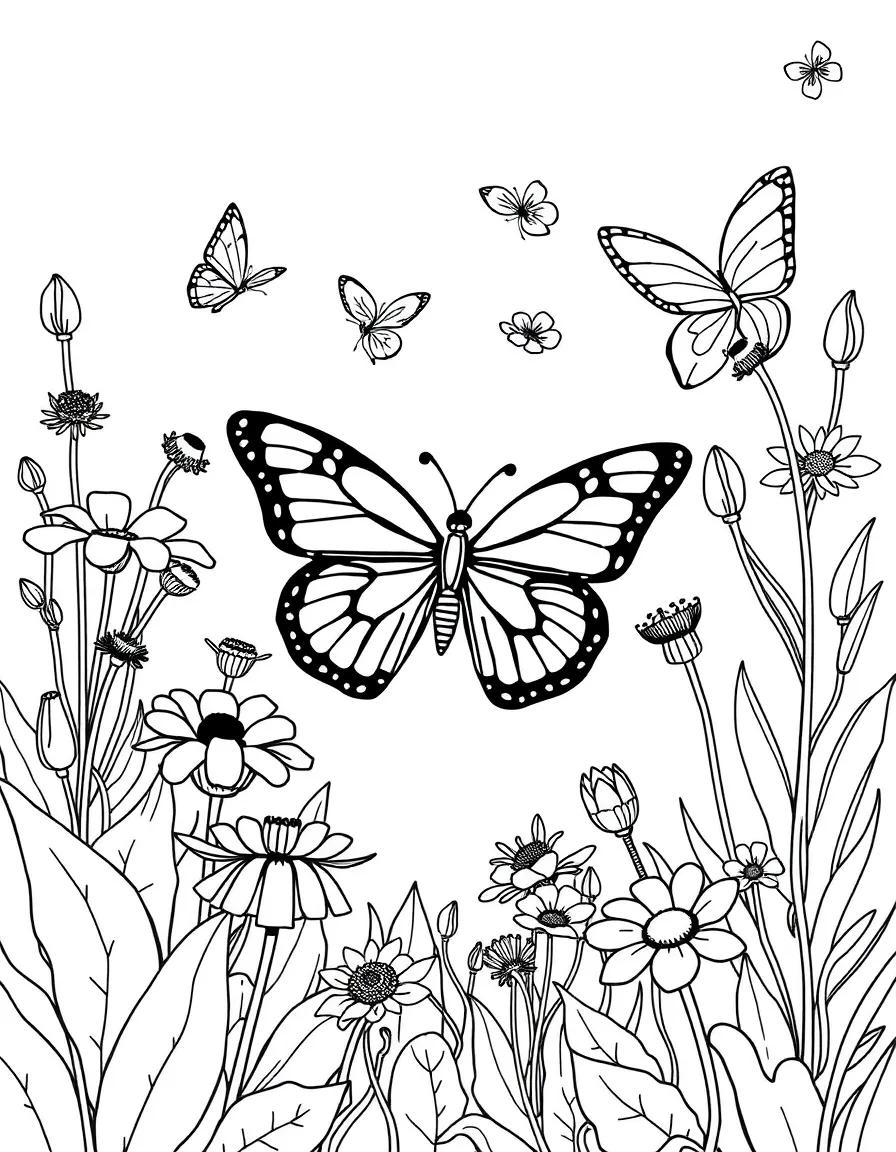 A design for a garden that attracts butterflies