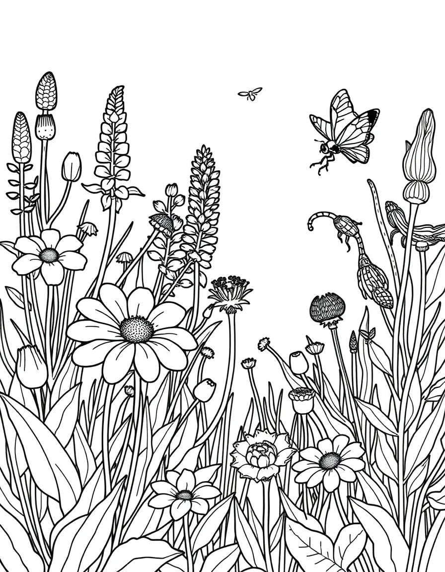 A garden of plants that attract beneficial insects