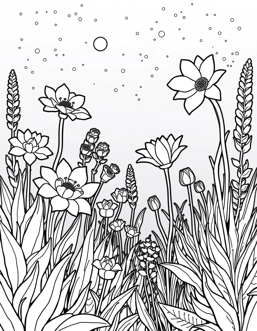 A garden of plants that bloom at night