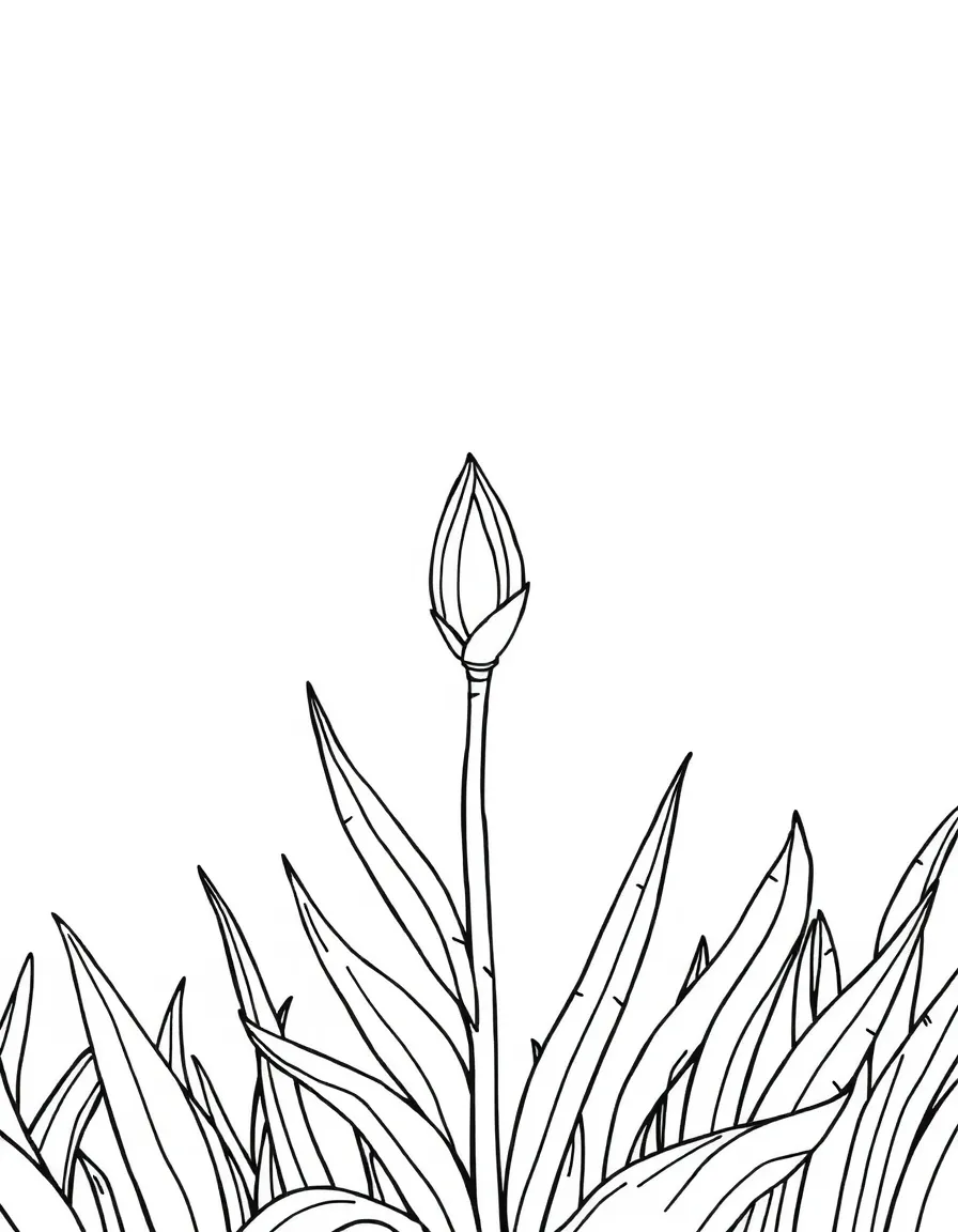 A close-up of plant growth toward light