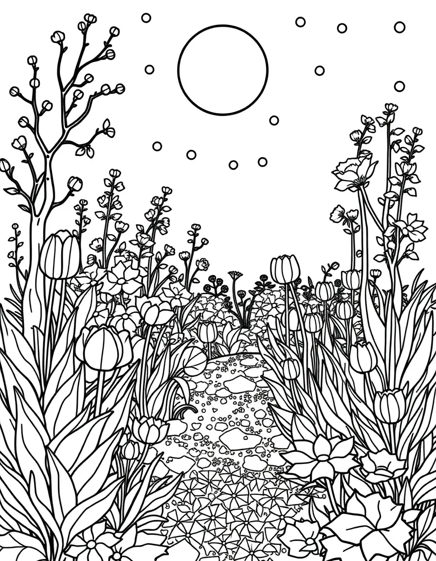 A garden designed based on moon planting principles