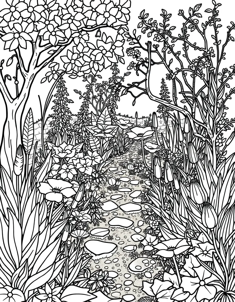 A garden designed to recreate a specific ecosystem