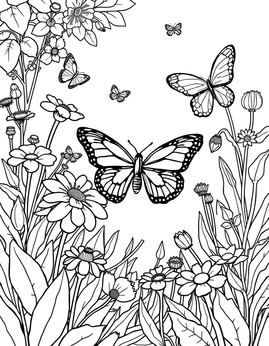 A garden designed to attract specific butterflies