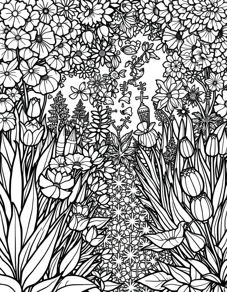 A garden designed around texture rather than color