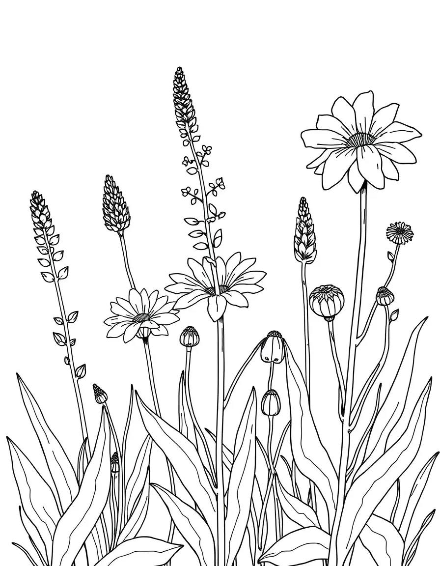 Detailed illustration of plants used for weather prediction