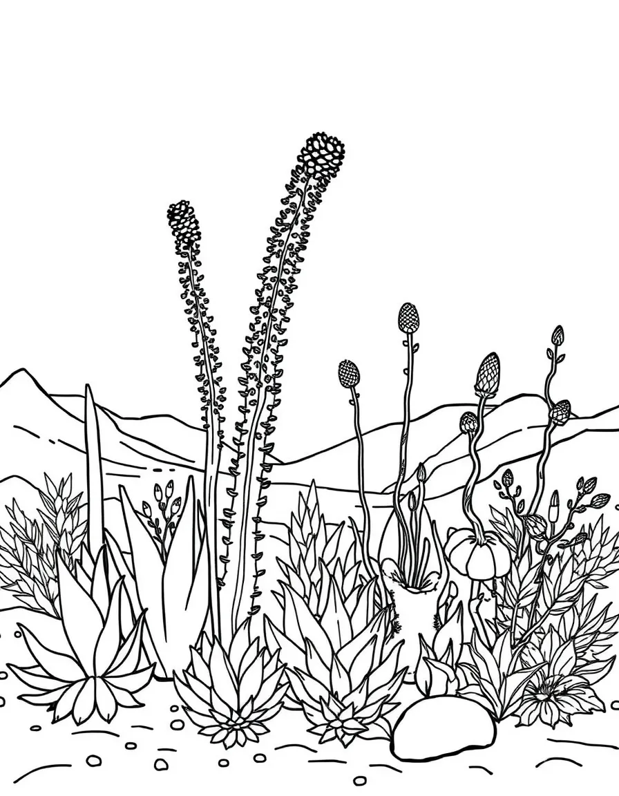 Plants growing in extreme environments (desert, arctic)