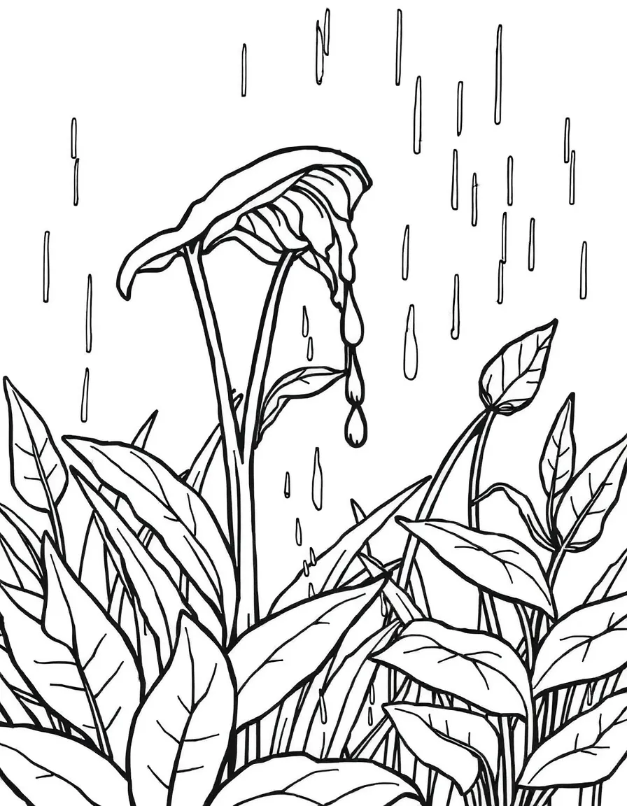 A close-up of how plants capture rainwater