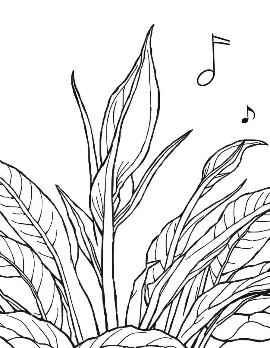 A close-up of plant reactions to music or sound