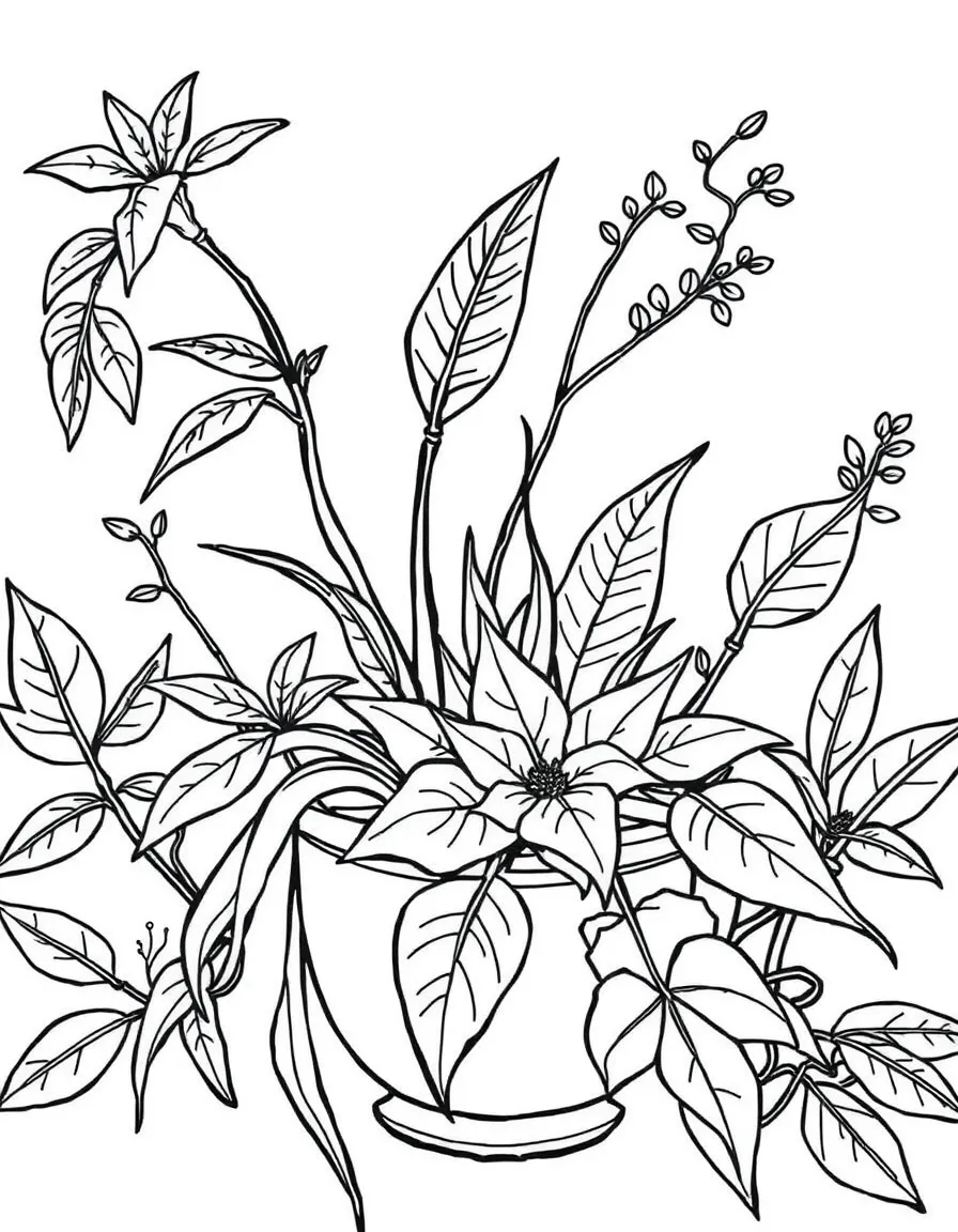 Plants that grow within other plants (epiphytes)