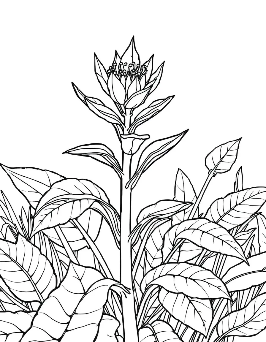 A detailed illustration of a plant's defense system