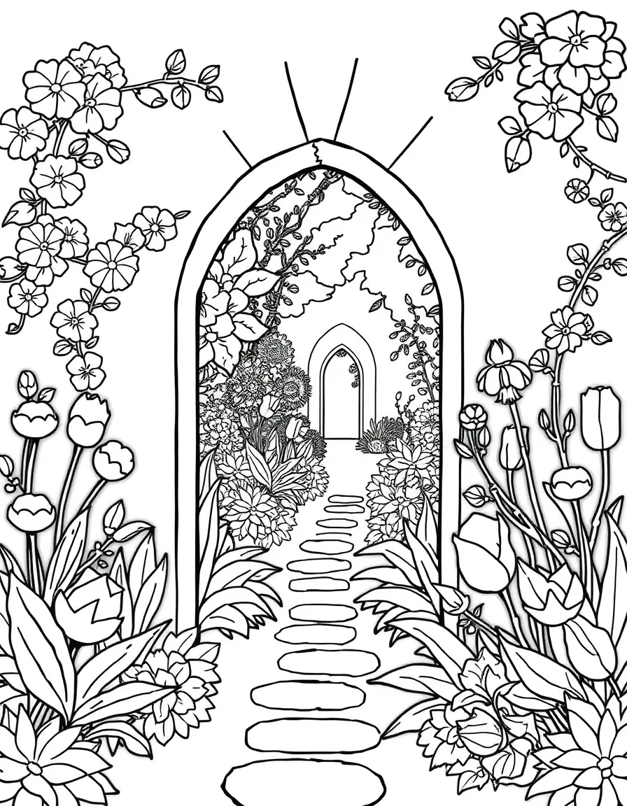 A detailed illustration of a keyhole garden design