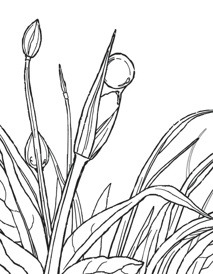 A close-up of how plants capture and hold dew