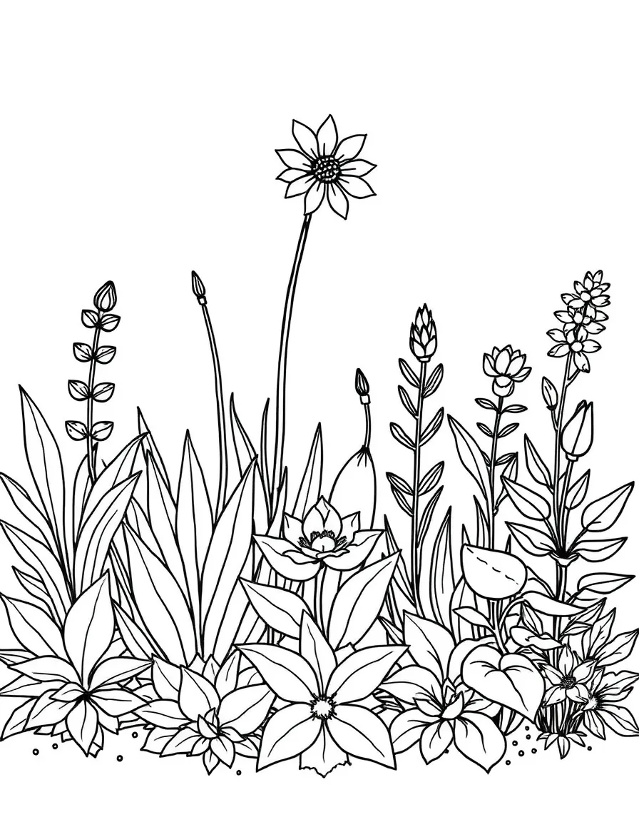 Plants arranged to create a sound garden