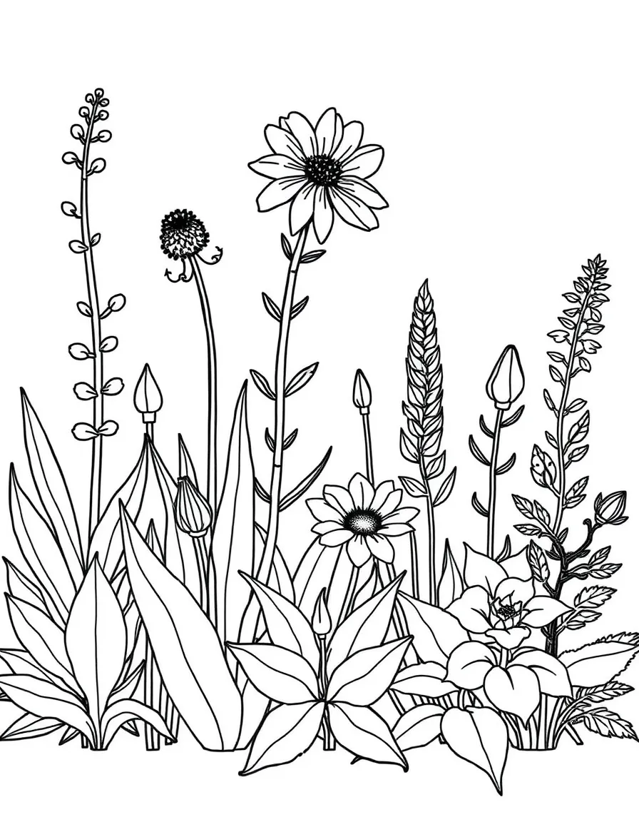 Plants arranged based on their bloom times