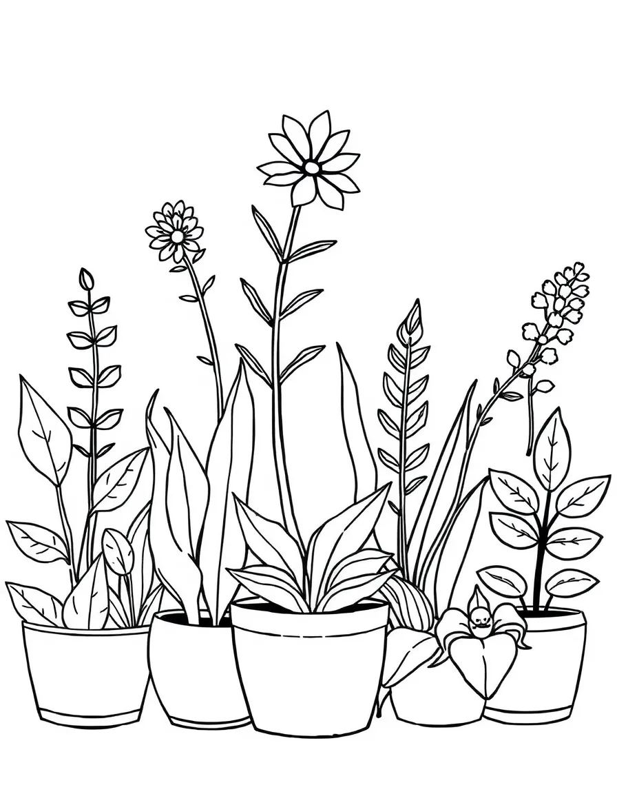 Plants arranged to represent different emotions
