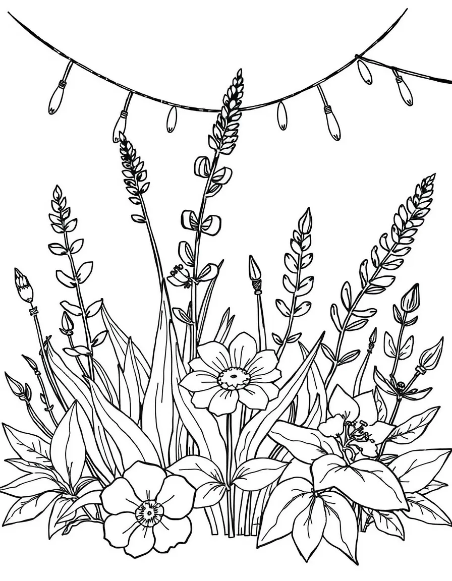 A detailed illustration of plants used in celebrations