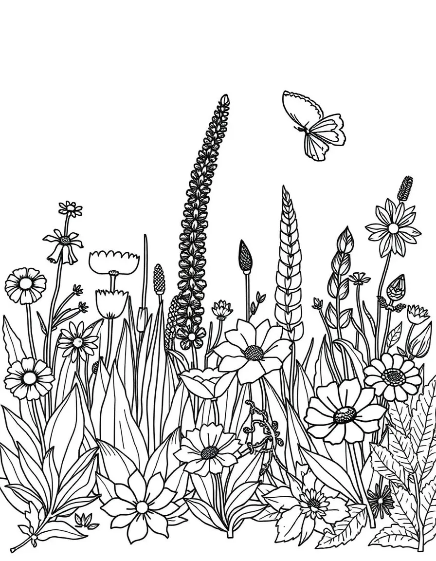 A celebration of botanical diversity in a garden setting