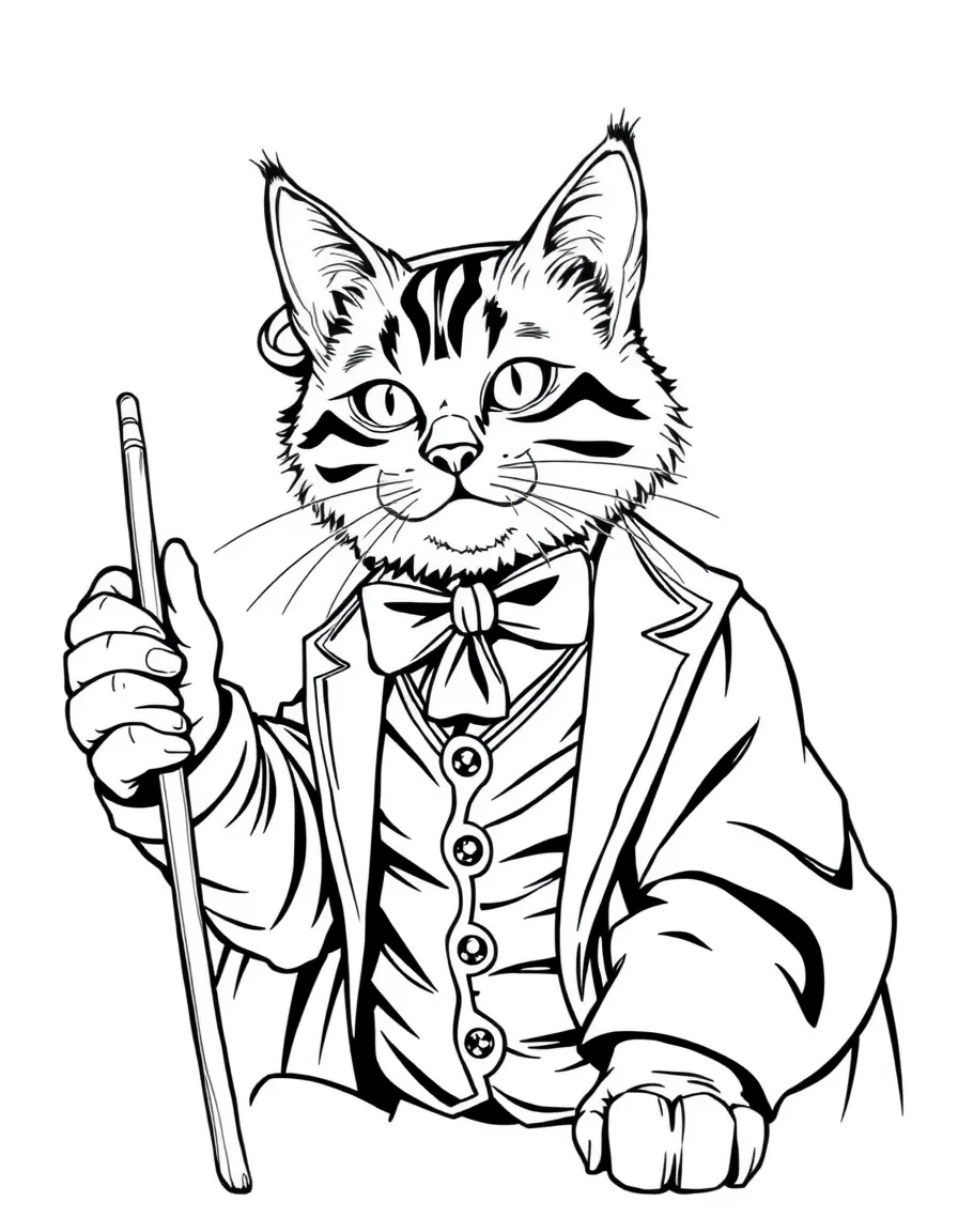 Professor McGonagall mid-transformation between cat and human form
