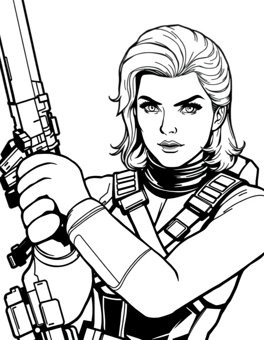 Starbuck from Battlestar Galactica in her Viper