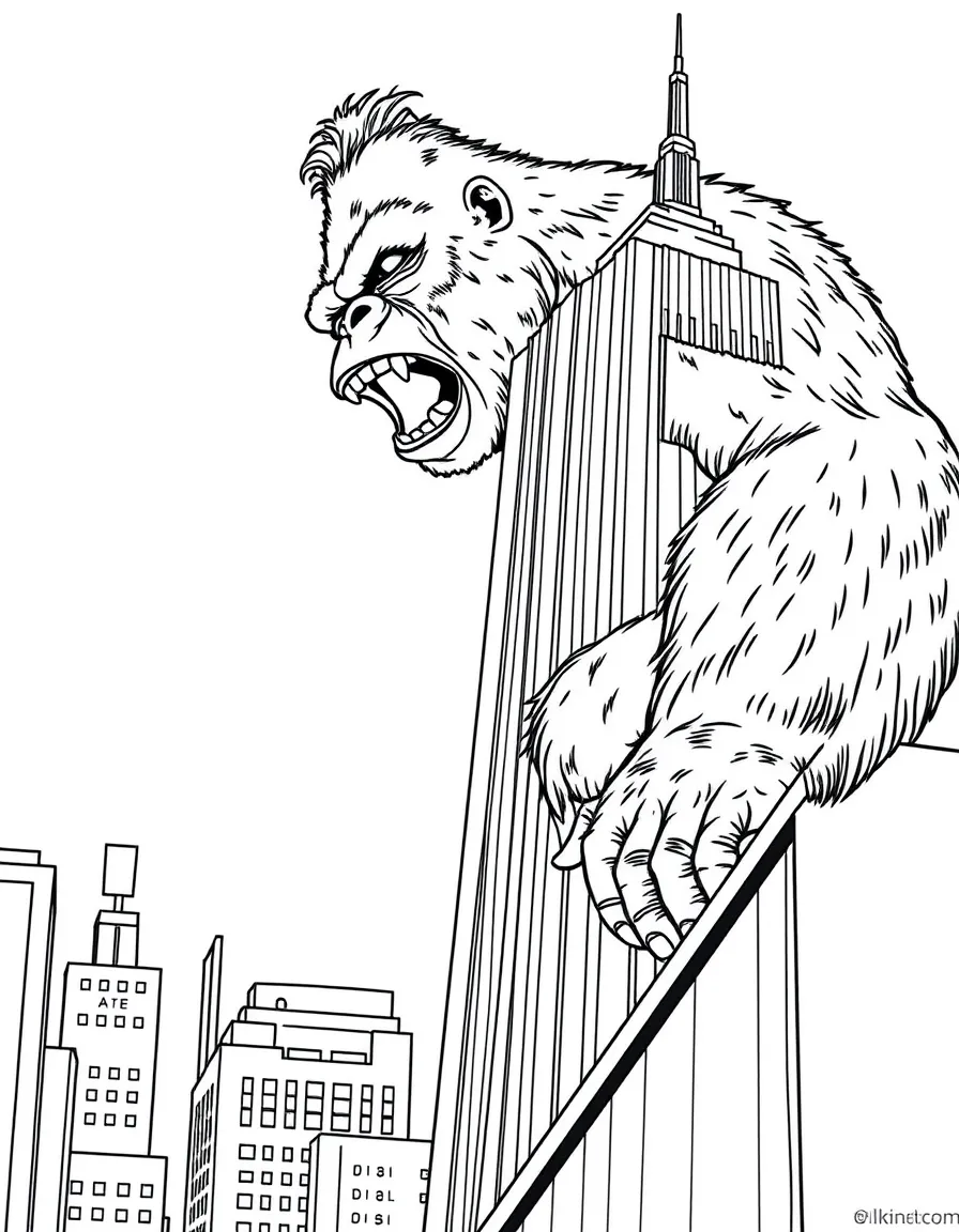 King Kong climbing the Empire State Building