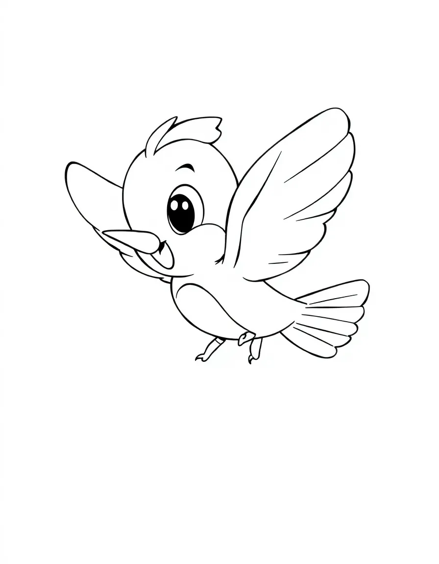 Blu from Rio trying to fly with determination