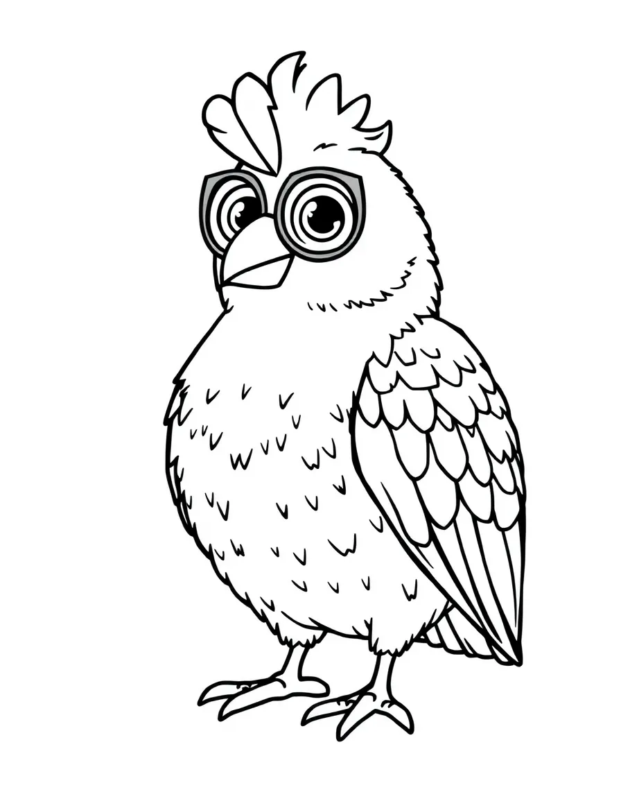 Kevin the bird from Up with her colorful feathers