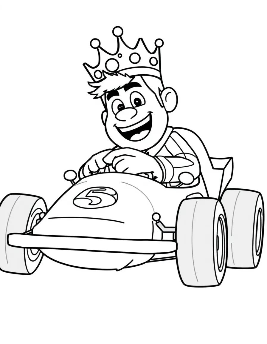 King Candy/Turbo from Wreck-It Ralph in his racing car