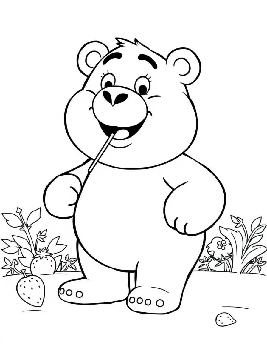 Lotso the bear from Toy Story 3 with strawberry smell lines