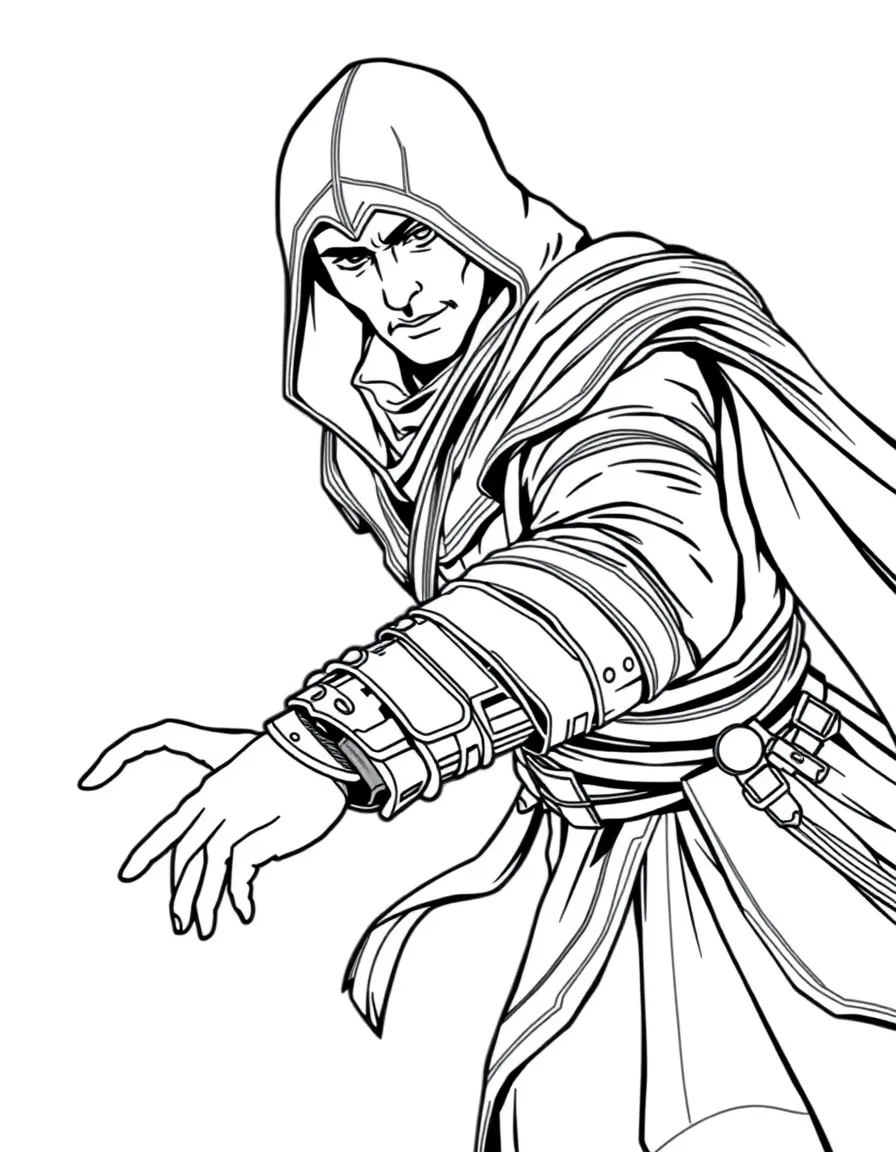 Ezio Auditore from Assassin's Creed in an eagle dive