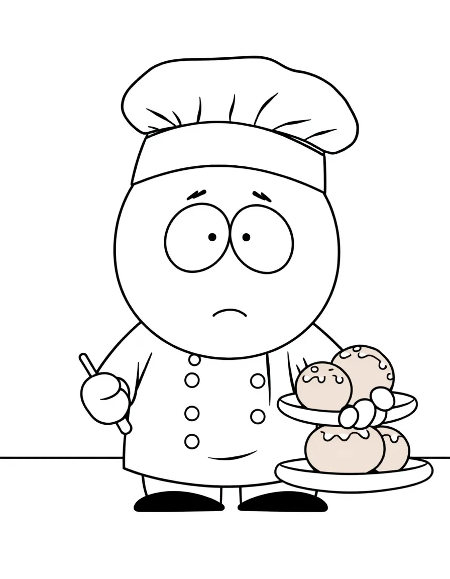Chef from South Park with his chocolate salty balls