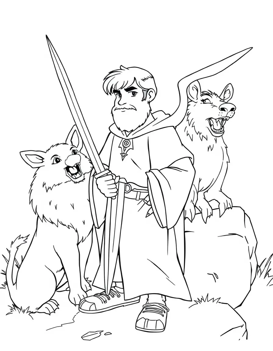 Merlin from The Sword in the Stone transforming into animals