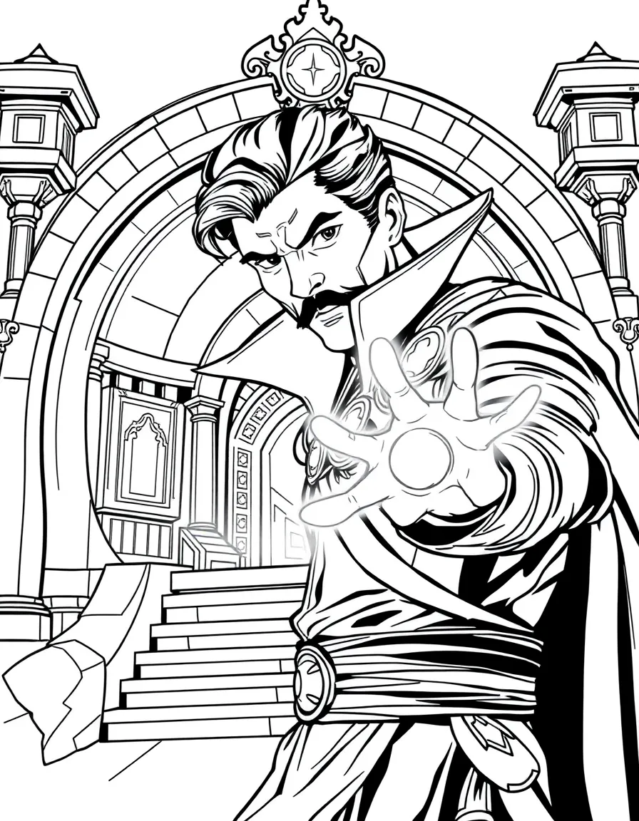 Wong from Doctor Strange protecting the Sanctum Sanctorum